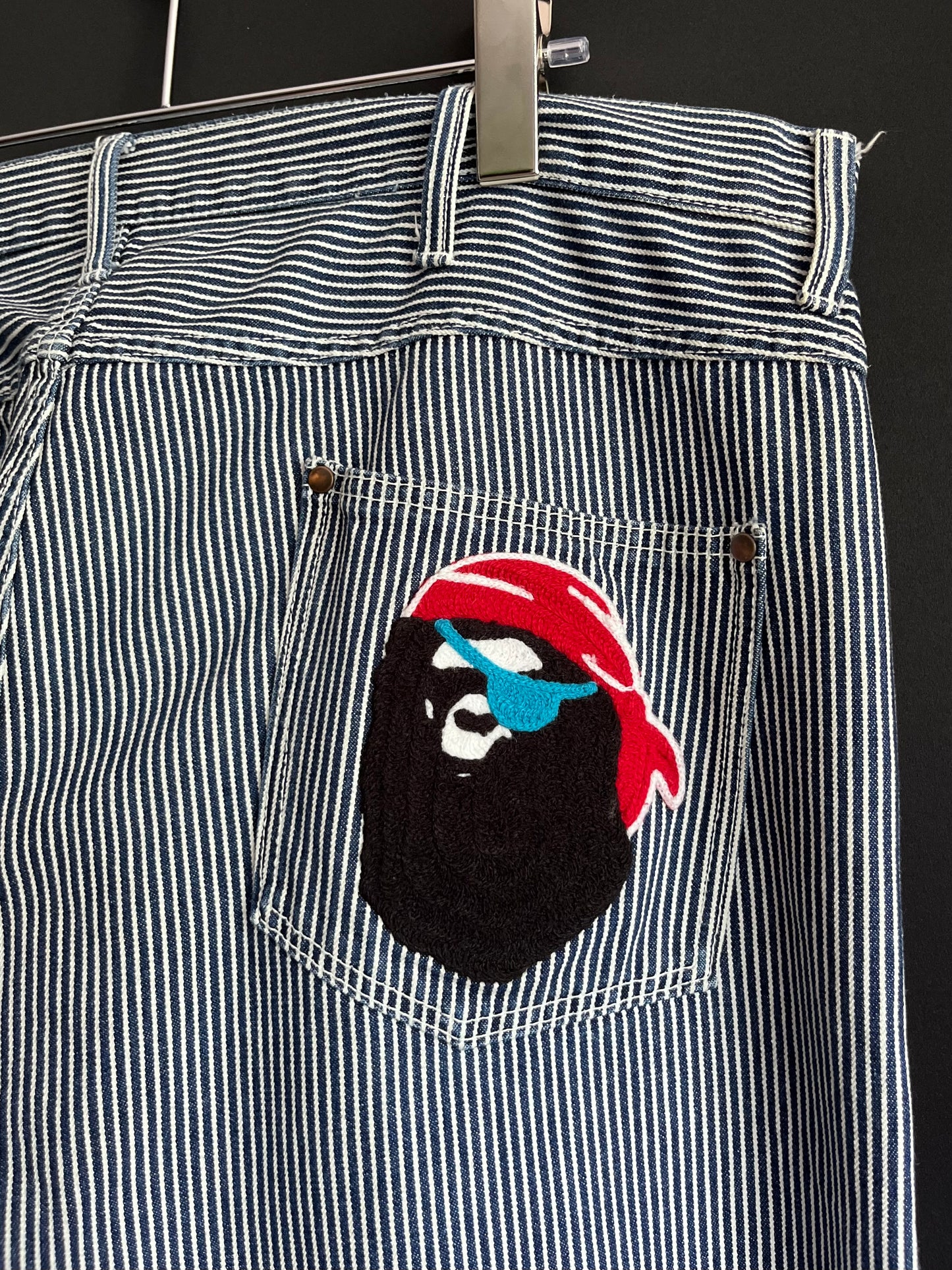 Nigo Era BAPE Herringbone Pirate Chain-stitched Denim (38W)