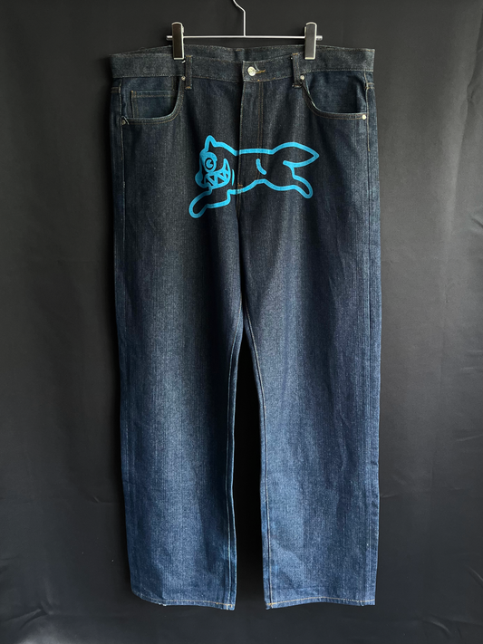 00’s BBC Ice Cream Running Dog Baggy Denim (38W)