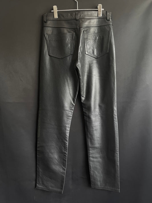 Vtg Made In England Leather Pants (31W)
