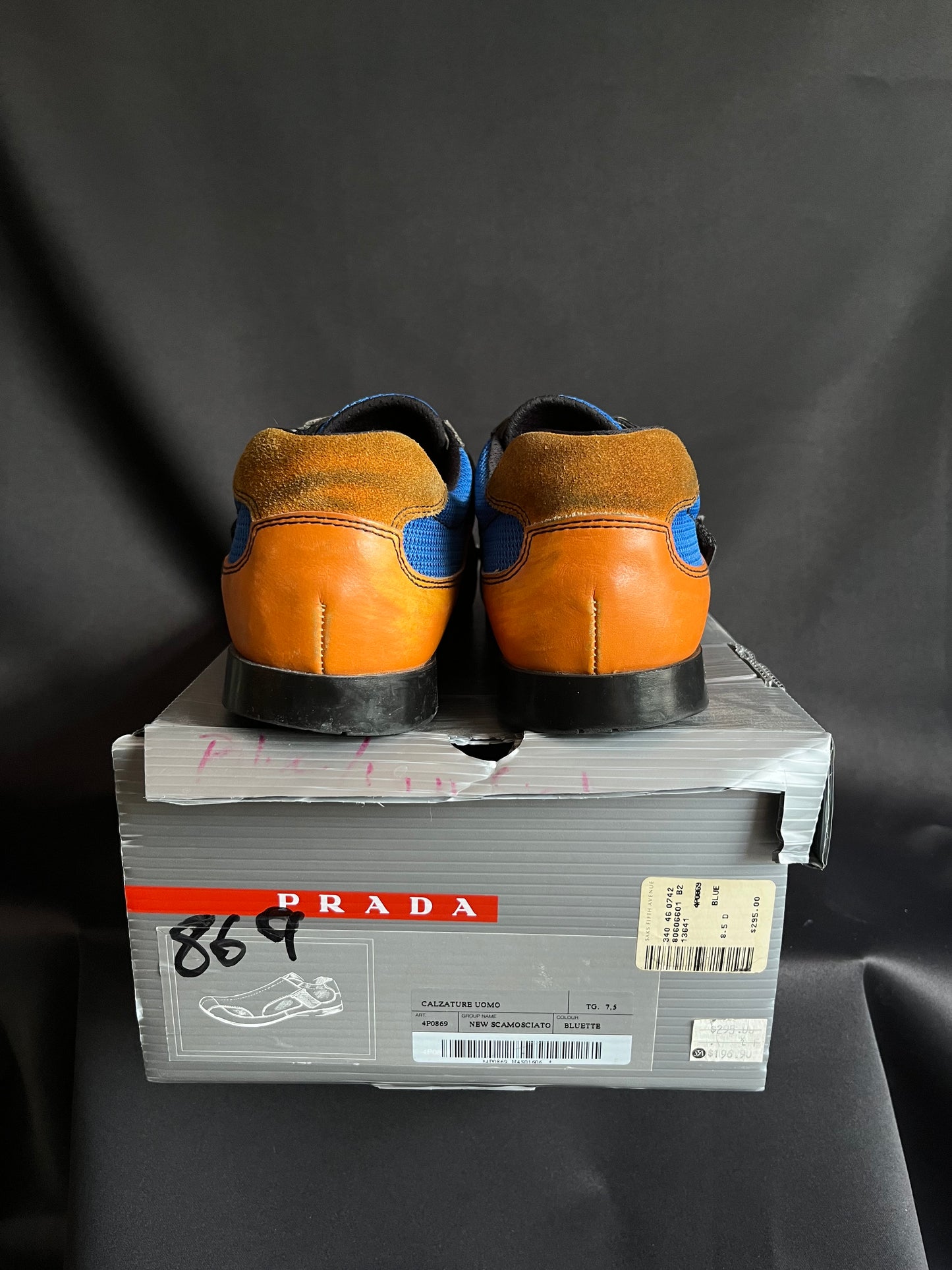 FW02 Prada Sport “Monkstrap” Sneakers (8.5US)