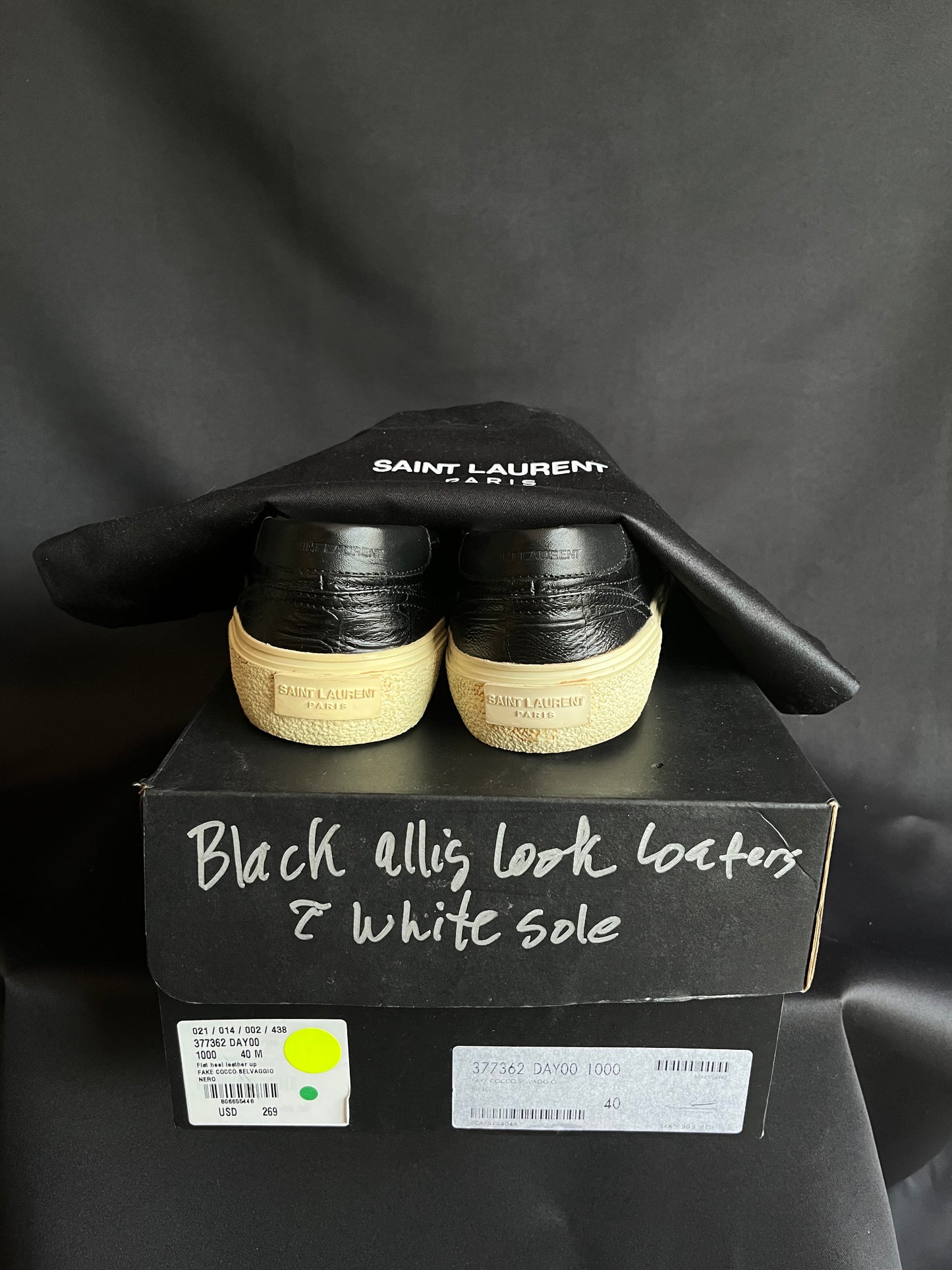Saint Laurent “Croc Skate” Leather Slip On (7.5/8US)