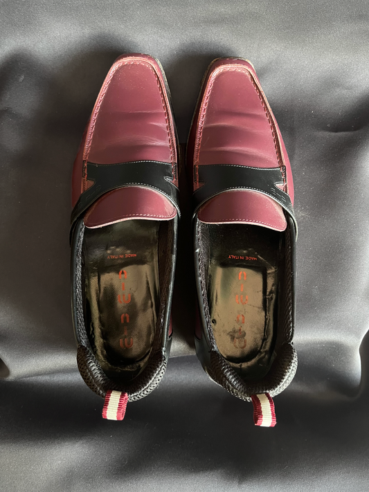 SS00 MIU MIU Burgundy Loafers(8.5US)