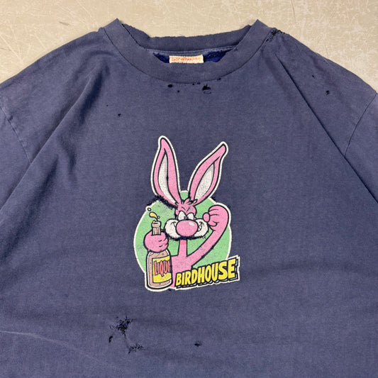 90s Birdhouse Steve Berra “Drunken Bunny” Distressed & Repaired Skate Tee