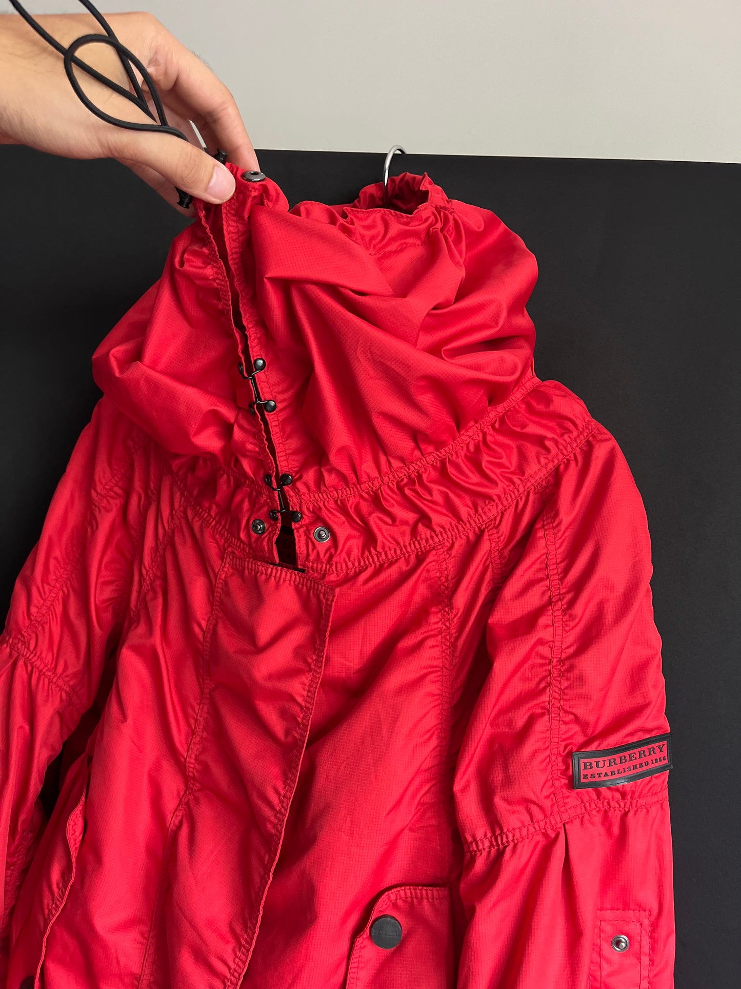 Burberry Drape Collar Cropped Jacket