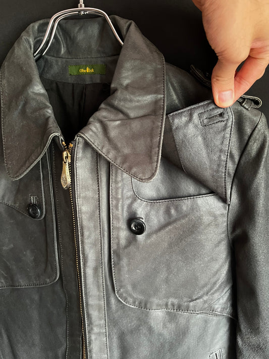 Obelisk JP Gill Paneled Leather Jacket