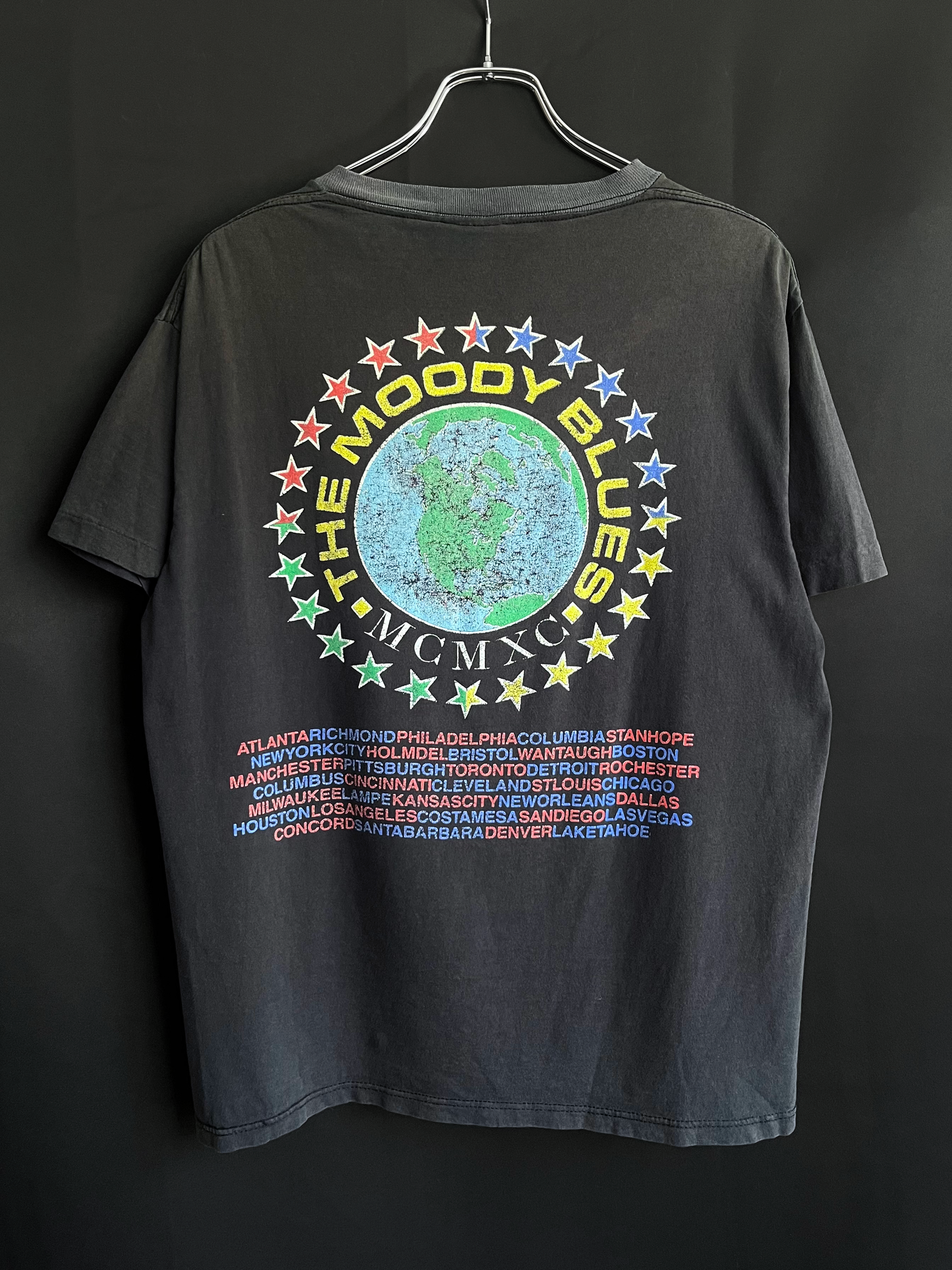 1990 Moody Blues Faded Collar Tour Tee