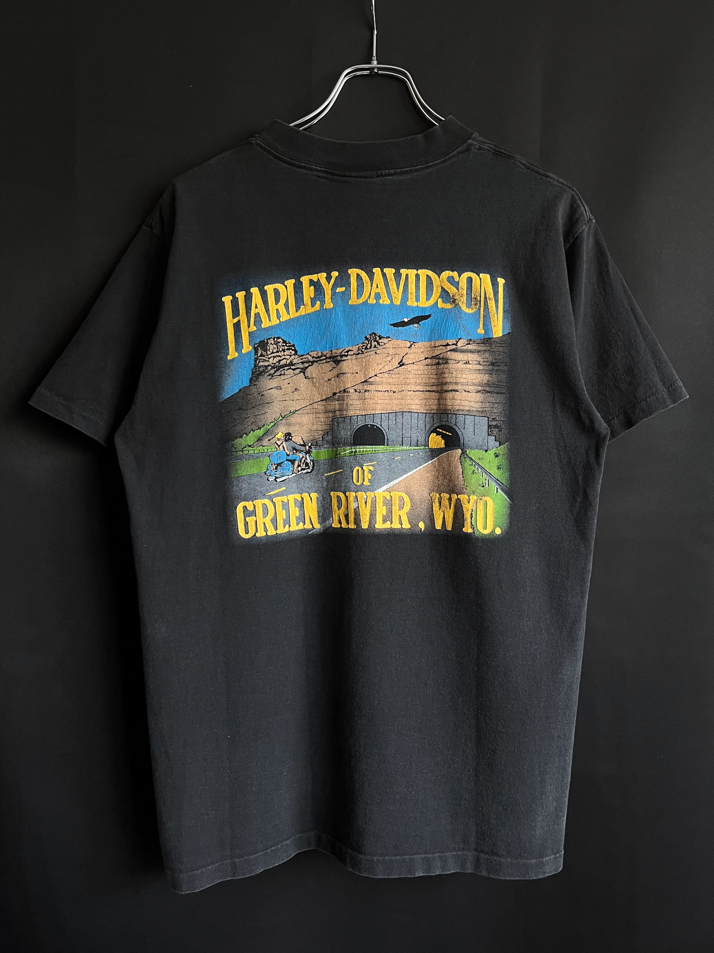 1991 3D Emblem Harley Davidson Wolf Tee